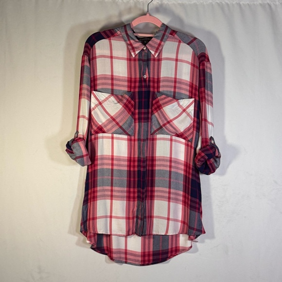 Express Plaid Button-Down Shirt - Picture 5 of 7